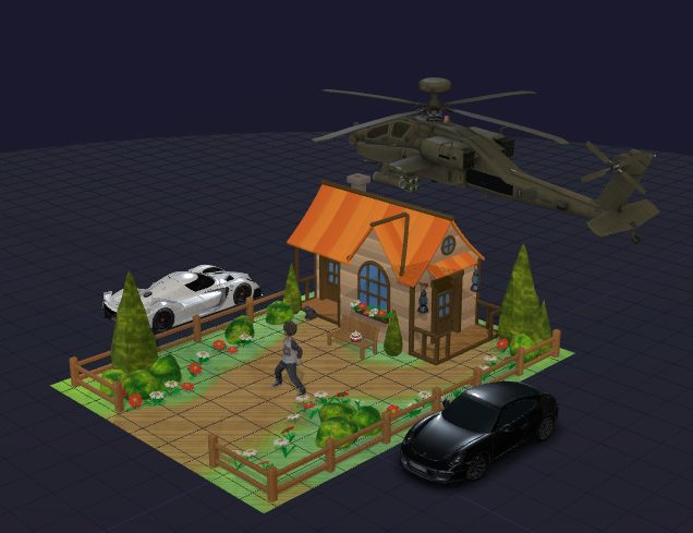3D Birthday Scene